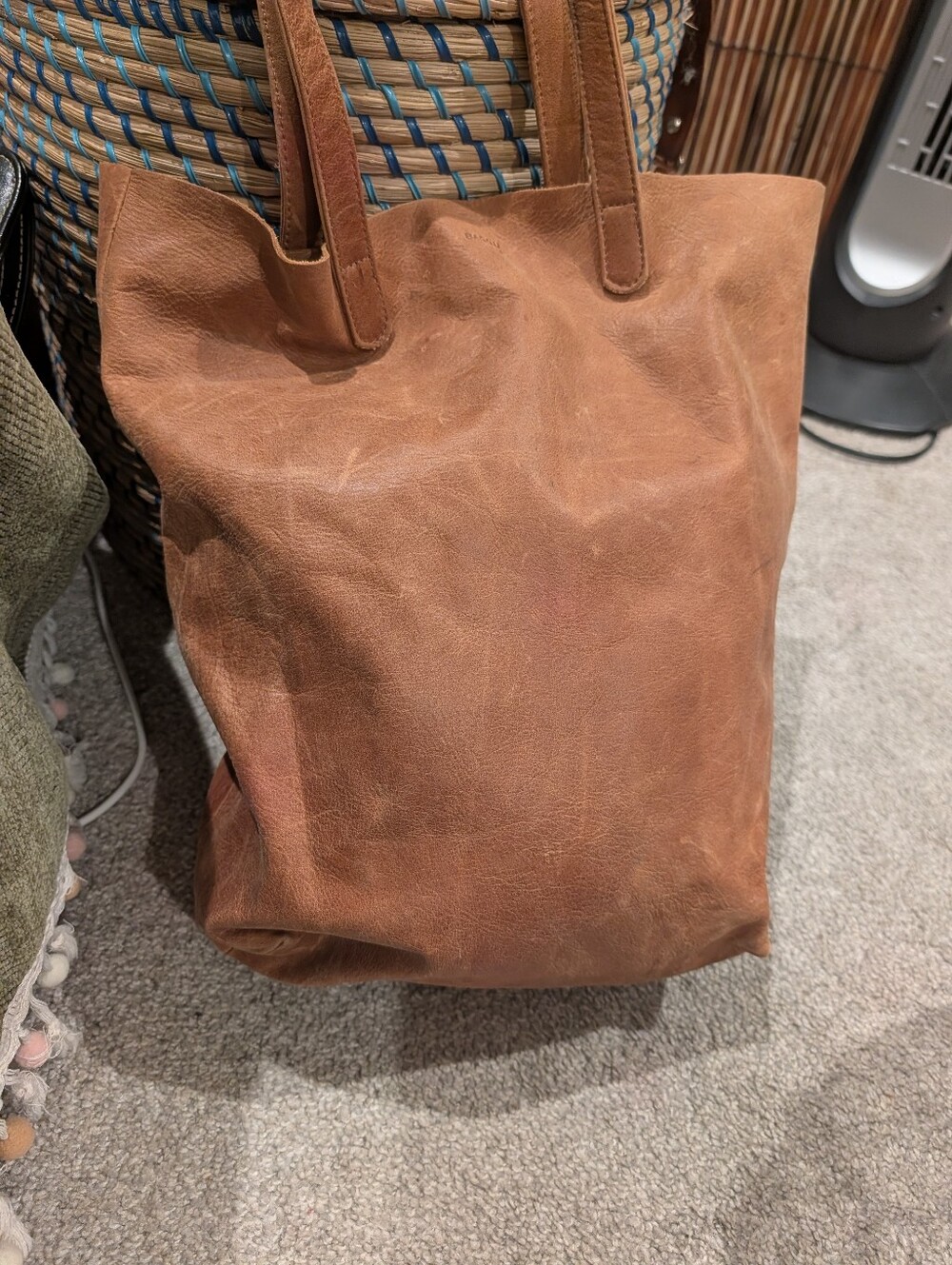 Baggu Leather Tote Bag - Brown